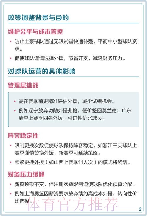 CBA联赛新赛季外援注册政策调整 CBA联赛新赛季外援注册政策调整
